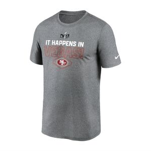Nike Men's Heather Gray San Francisco 49ers Super Bowl LVIII Logo Lockup T-Shirt